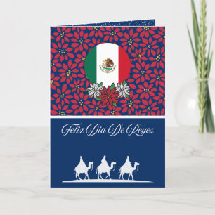Cartes Pour Fêtes Annuelles Drapeau mexicain espagnol Noël Jour des Rois mages