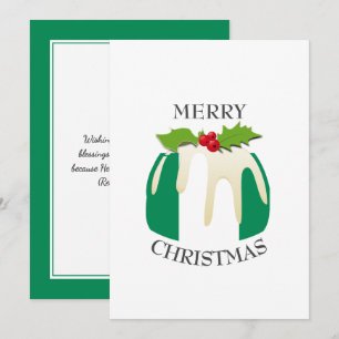 Cartes Pour Fêtes Annuelles DRAPEAU NIGÉRIA   Pudding de Noël   Festif