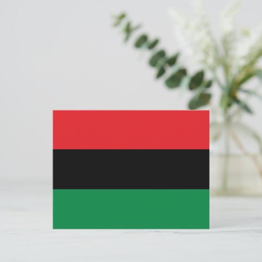 Cartes Pour Fêtes Annuelles drapeau panafricain UNIA Kwanzaa simple moderne (Debout devant)