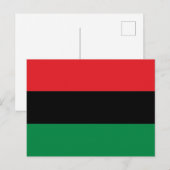 Cartes Pour Fêtes Annuelles drapeau panafricain UNIA Kwanzaa simple moderne (Devant / Derrière)
