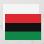 Cartes Pour Fêtes Annuelles drapeau panafricain UNIA Kwanzaa simple moderne (Devant / Derrière)