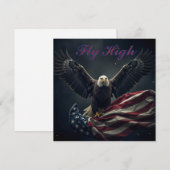 Cartes Pour Fêtes Annuelles Drapeau patriotique américain (Devant / Derrière)