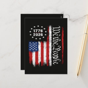 Cartes Pour Fêtes Annuelles Drapeau patriotique Nous Le Peuple 1776 2026