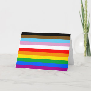CARTES POUR FÊTES ANNUELLES DRAPEAU PRIDE LGBTQ+ INCLUSIF