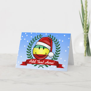 Cartes Pour Fêtes Annuelles Drapeau Rastafarien de style Noël souriant