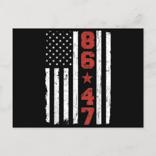 Cartes Pour Fêtes Annuelles Drapeau rétro Vintage USA 86 47 Anti Trump