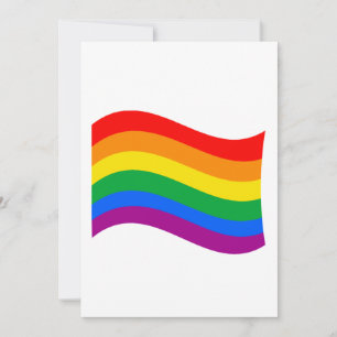 Cartes Pour Fêtes Annuelles Drapeau traditionnel LGBTQ+ Pride Wavy