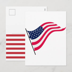 Cartes Pour Fêtes Annuelles Drapeau USA 2026 – Drapeau américain audacieux pou