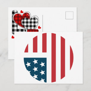 Cartes Pour Fêtes Annuelles Drapeau USA 2026 – Drapeau américain audacieux pou