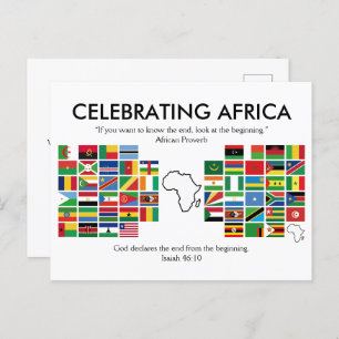 Cartes Pour Fêtes Annuelles Drapeaux AFRICAINS FÊTÉS