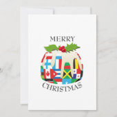 Cartes Pour Fêtes Annuelles DRAPEAUX MONDIAUX | Pudding de Noël | Festif (Devant)