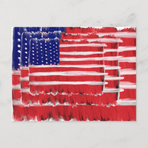 Cartes Pour Fêtes Annuelles Drapeaux peints d'art populaire