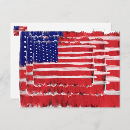 Cartes Pour Fêtes Annuelles Drapeaux peints d'art populaire (Devant / Derrière)