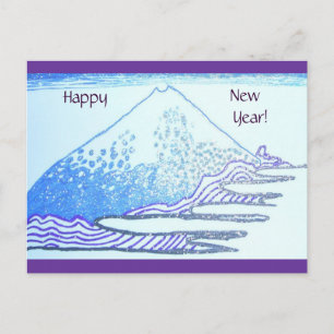 Cartes Pour Fêtes Annuelles Drawing in Gel Ink, Hokusai Painting