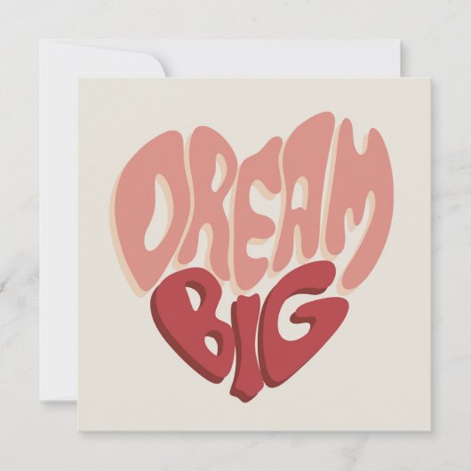 Cartes Pour Fêtes Annuelles Dream Big : Un message significatif pour le succès (Devant)