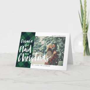 Cartes Pour Fêtes Annuelles Dream of A Plaid Christmas Green Buffalo Photo