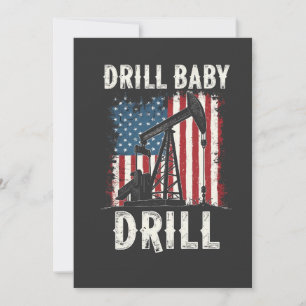 Cartes Pour Fêtes Annuelles Drill Baby Drill American Trump Energy Economy