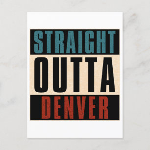 Cartes Pour Fêtes Annuelles Droit devant Denver Colorado CO USA