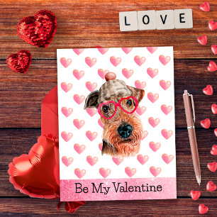 Cartes Pour Fêtes Annuelles Drôle Airedale Sois Mon Valentin Chien Saint-Valen
