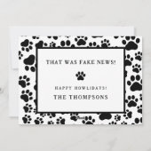 Cartes Pour Fêtes Annuelles Drôle animal personnalisé chien photo photo de Noë (Dos)