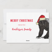 Cartes Pour Fêtes Annuelles Drôle badger de miel Père Noël badass ironie (Dos)