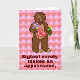 Cartes Pour Fêtes Annuelles Drôle Bigfoot Happy Birthday Pun Cartoon Sasquatch