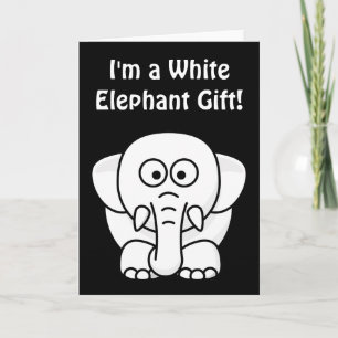Cartes Pour Fêtes Annuelles Drôle cadeau de Noël : Vrai cadeau d'éléphant blan