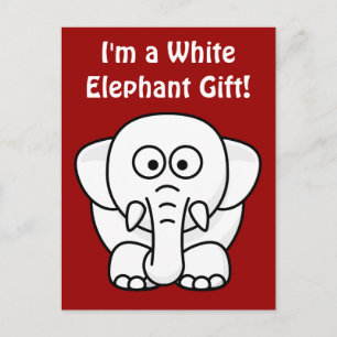 Cartes Pour Fêtes Annuelles Drôle cadeau de Noël : Vrai cadeau d'éléphant blan