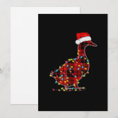 Cartes Pour Fêtes Annuelles Drôle Canard Noël Rouge clair Panier Correspondanc (Devant / Derrière)