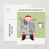 Cartes Pour Fêtes Annuelles Drôle Cartoon de Noël (Devant / Derrière)