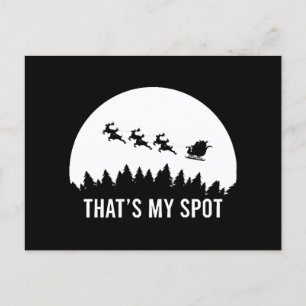 Cartes Pour Fêtes Annuelles Drôle C'est Ma Place Session Xmas Santa sur Sleigh