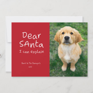 Cartes Pour Fêtes Annuelles Drôle Cher Père Noël Je peux expliquer Photo d'ani