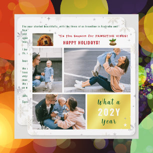 Cartes Pour Fêtes Annuelles Drôle Chien Chat 4 Photos Joyeux Vacances Pawsitiv