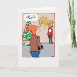 Cartes Pour Fêtes Annuelles Drôle Chien Excité à propos de Noël