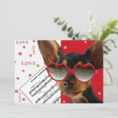 Cartes Pour Fêtes Annuelles Drôle Chien Valentine's Day Apat Card (Debout devant)