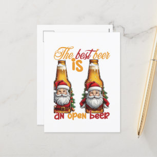 Cartes Pour Fêtes Annuelles Drôle Christmas Bière mot bar art