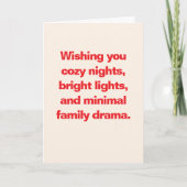 Cartes Pour Fêtes Annuelles Drôle Citation Famille de Noël Sassy Clever sur me (Devant)