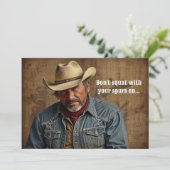 Cartes Pour Fêtes Annuelles Drôle Cowboy Cote Farmer Rancher Pays Ouest (Debout devant)