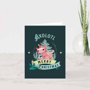 Cartes Pour Fêtes Annuelles Drôle d'Axolotl Joyeux Noël