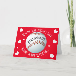 Cartes Pour Fêtes Annuelles Drôle de baseball, tu es un succès pour la Saint-V
