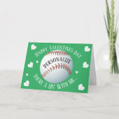 Cartes Pour Fêtes Annuelles Drôle de baseball, tu es un succès Valentines (Devant)