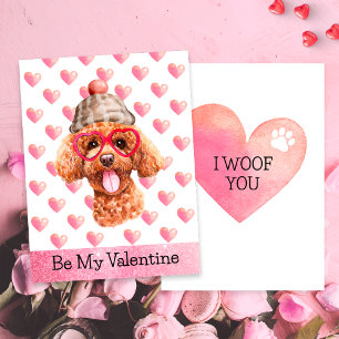 Cartes Pour Fêtes Annuelles Drôle de Caniche Je T'aime Toi Chien Saint Valenti