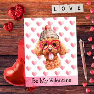Cartes Pour Fêtes Annuelles Drôle de Caniche Sois Mon Amour Chien Saint-Valent