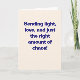 Cartes Pour Fêtes Annuelles Drôle de Hanukkah Amour Lumières Chaos Bleu Person
