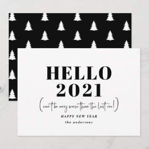 Cartes Pour Fêtes Annuelles Drôle de la typographie moderne bonjour nouvelle a