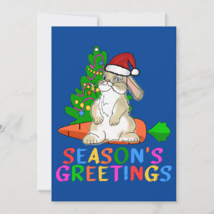 Cartes Pour Fêtes Annuelles Drôle de Lapin Meilleurs Vœux