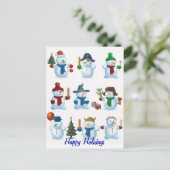 Cartes Pour Fêtes Annuelles drôle de neige (Debout devant)