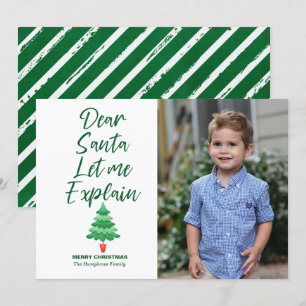 Cartes Pour Fêtes Annuelles Drôle de Noël Cher Père Noël Laissez-Moi Expliquer