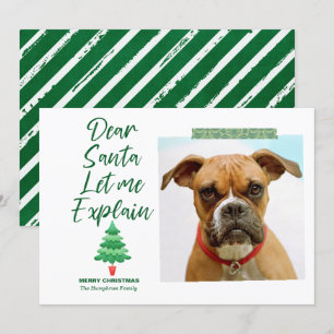 Cartes Pour Fêtes Annuelles Drôle de Noël Cher Père Noël Laissez-Moi Expliquer