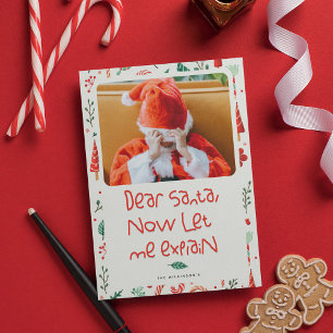 Cartes Pour Fêtes Annuelles Drôle de photo du Père Noël Noël 